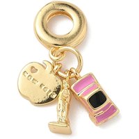 Charms Dangle Européens en Émail Rose en Laiton - Pendentifs Statue de la Liberté — Perles à bijoux