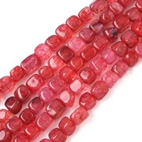 Natural Dragon Veins Agate Cube Beads Strands, Crimson, 5-6mm — Jewelry Beads