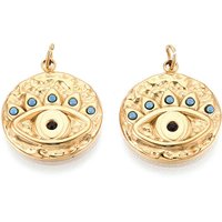 Pendentifs en acier inoxydable 304 avec strass pavé et anneau de saut