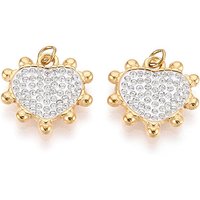 Pendentif en Acier Inoxydable 304 en Forme de Coeur avec Plaquage en Or 18K