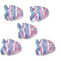 Handmade Lampwork Fish Beads with Enamel in Plum — Jewelry Beads