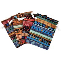 Sacs de rangement en coton et lin - Pochettes à cordon — Rangement et présentation