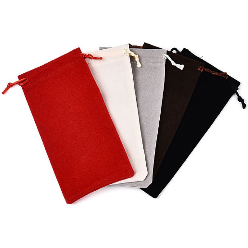 Velvet Drawstring Pouches, Rectangle, Mixed Color — Jewelry Display & Storage