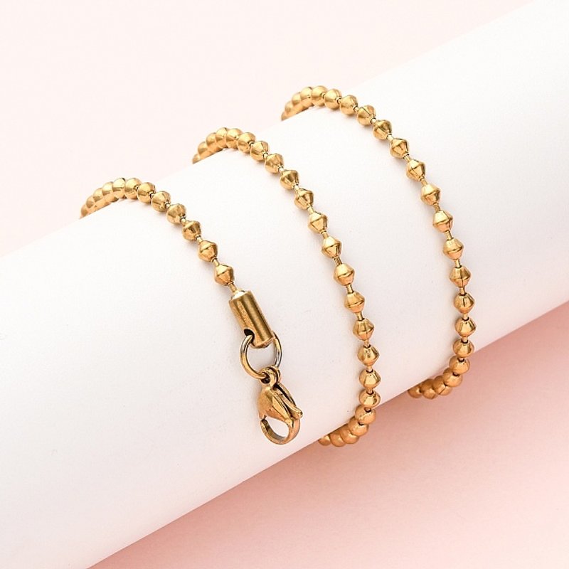 Collier en chaîne saucière en acier inoxydable 304, doré, 17,72 pouces — Collier pendentif