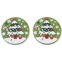 Pendentifs Acryliques Imprimés Opaques Thème Noël - Arbre de Noël