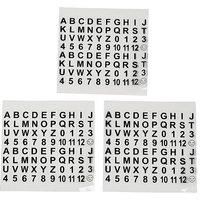 Autocollants auto-adhésifs PP, lettres et chiffres, noir, 100x100mm — Outils de création de bijoux