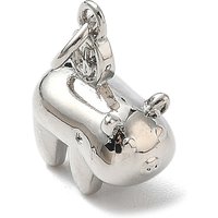 Brass Pig Charm with Rack Plating, Cadmium and Lead Free — Charms & Pendants