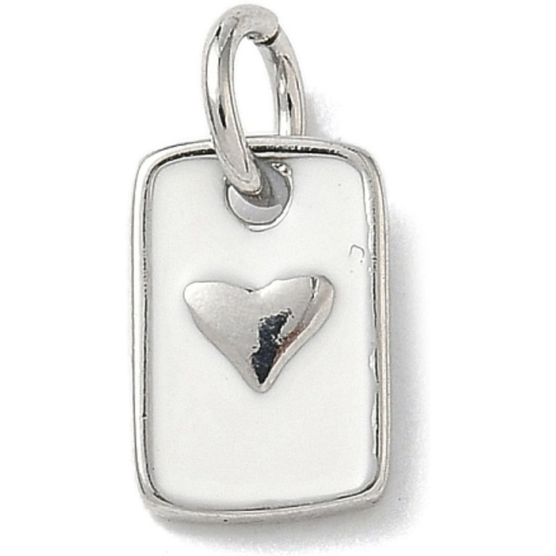 Charms en Émail en Laiton, Rectangle avec Cœurs, Sans Cadmium ni Plomb — Breloques et pendentifs