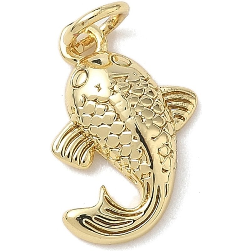 Charms en laiton en forme de poisson, série Océan, plaqué or 18K — Breloques et pendentifs