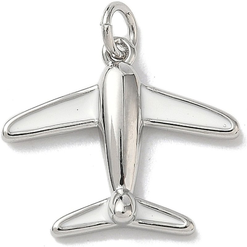 Charms en Émail en Laiton - Avion, Sans Cadmium ni Plomb, Durable — Breloques et pendentifs