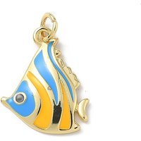 Pendants en Émail en Laiton Animaux Marins avec Plaquage en Or 18K — Breloques et pendentifs