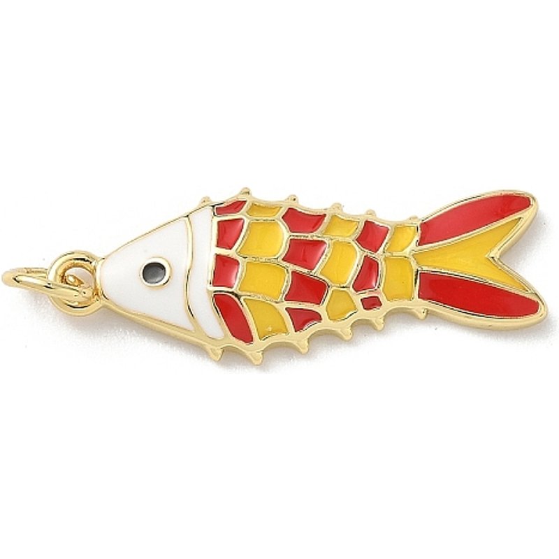 Pendants en Émail de Cuivre en Forme d'Animaux Marins avec Plaquage en Or 18K — Breloques et pendentifs