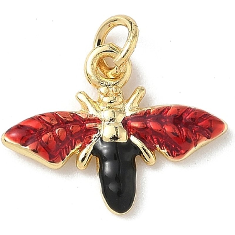 Pendentifs en Émail de Thèmes Insectes avec Plaquage en Or 18K — Breloques et pendentifs