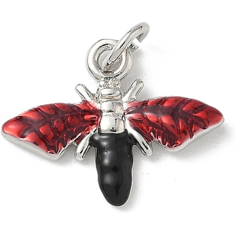 Insect Themes Brass Enamel Pendants with Jump Ring - Bees — Charms & Pendants