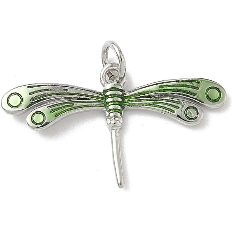Pendentif en Émail de Laiton Thèmes Insectes Libellule avec Anneau de Saut — Breloques et pendentifs
