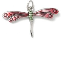 Insect Themes Brass Enamel Dragonfly Pendant with Jump Ring