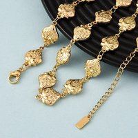 Collier en chaîne à maillons fraise en acier inoxydable 304 pour femmes, doré — Collier pendentif