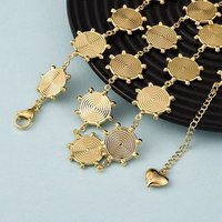 Collier Chaîne Sun en Acier Inoxydable 304 pour Femmes, Doré, 19.92 po — Collier pendentif