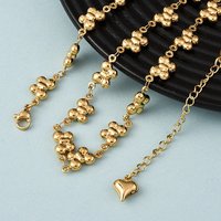Collier en chaîne à maillons papillon en acier inoxydable 304 pour femmes, doré — Collier pendentif