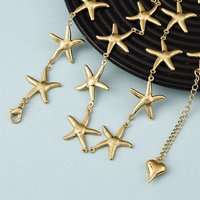 Collier Pendentif Étoile de Mer en Acier Inoxydable 304 pour Femmes — Collier pendentif