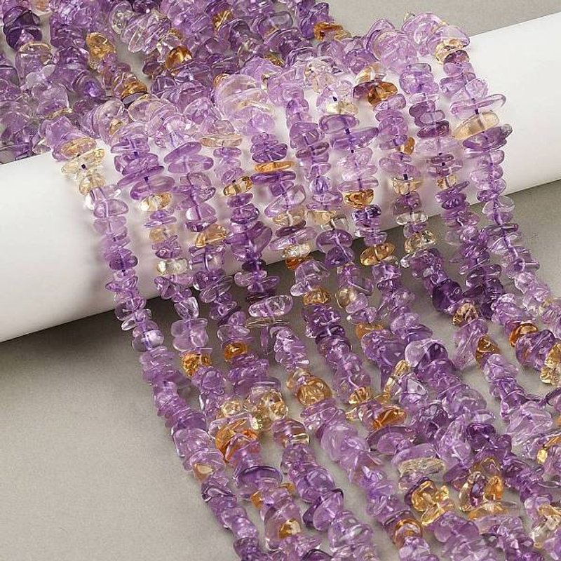 Brins de Perles Ametrine Naturelles, Chip, 5-8mm, 15.94-16.34 pouces — Perles à bijoux