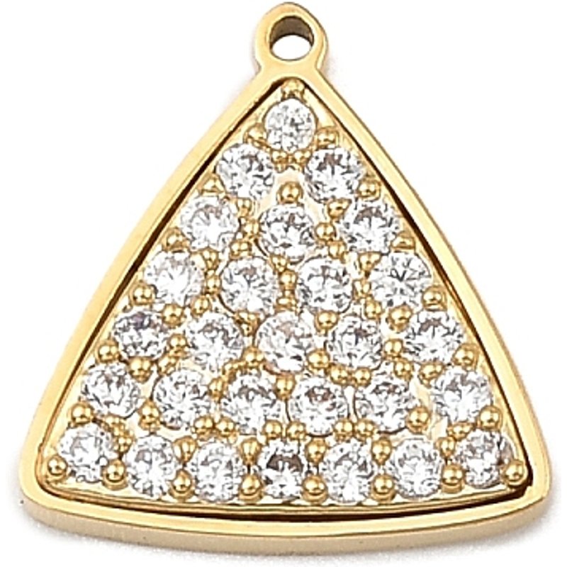 Charm en zircon cubique micro pavé en acier inoxydable 304 — Breloques et pendentifs