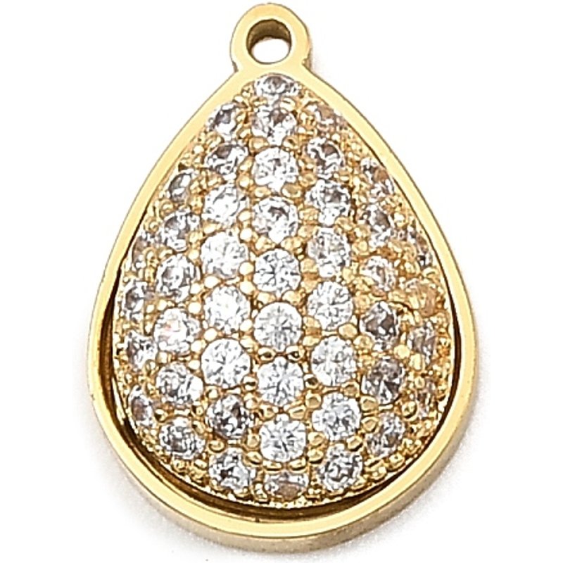 Charm en Zircon Cubique Micro Pave en Acier Inoxydable 304 — Breloques et pendentifs