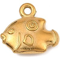 Ocean Theme Stainless Steel Fish Charms, Cadmium and Lead Free