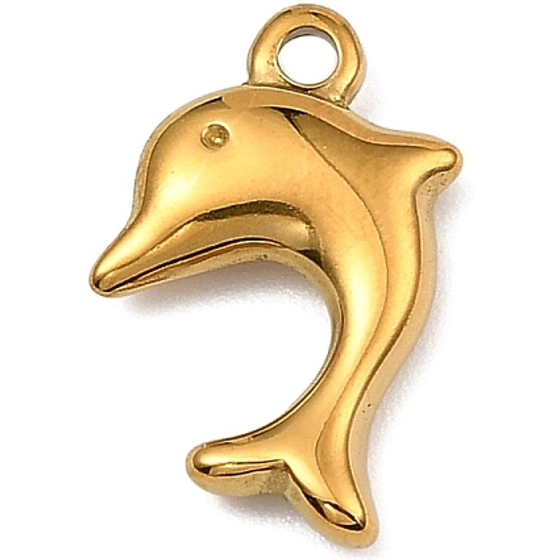Pendentif Dauphin en Acier Inoxydable 304 Thème Océan — Breloques et pendentifs