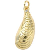 Charms en conque en zircon cubique clair micro pave en laiton