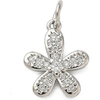 Charms en laiton Micro Pave Zirconia Cubique Claire en forme de fleur