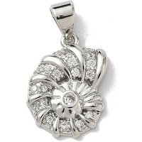 Pendentifs en laiton Micro Pave Zirconia Cubique Transparent en forme de coquillage