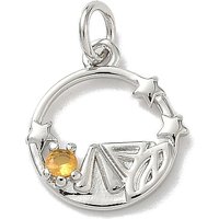 Charms en laiton avec zircon cubique micro pavé, ronds plats avec étoiles et anneau de saut