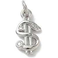 Charms en laiton Micro Pave Zirconia Cubique Clair avec anneau de saut