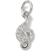 Charm en laiton Micro Pave Note Musicale avec Anneau