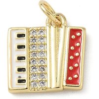 Charms Melodica en Zirconia Cubique Pave en Laiton avec Anneau