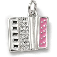 Charms Melodica en Zirconia Cubique Clair Micro Pave en Laiton avec Anneau