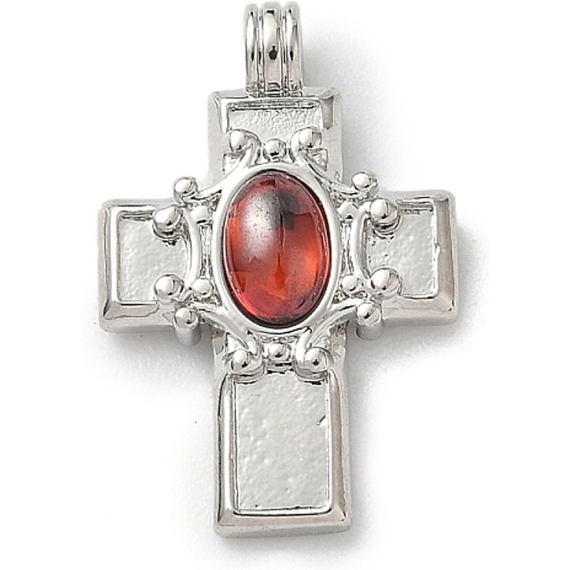Charms en Résine de Laiton, Croix, Plaqué Durable, Sans Plomb ni Cadmium — Breloques et pendentifs