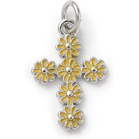Brass Enamel Cross Charms with Jump Ring, Lead Free, Gold & Platinum — Charms & Pendants