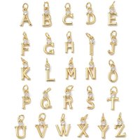 Charms en laiton Micro Pave Zirconia Cubique Claire avec Anneau