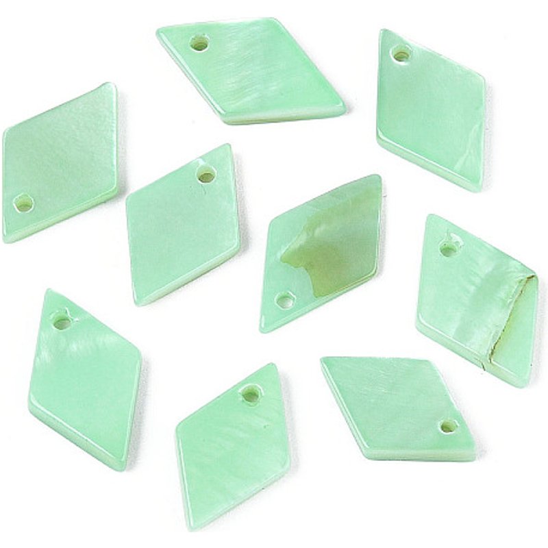 Pendentifs en Coquillage d'Eau Douce Rhombus Peints en Spray — Breloques et pendentifs