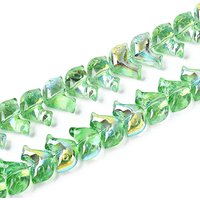 Brins de perles en verre transparent électroplaqué, dauphin — Perles à bijoux