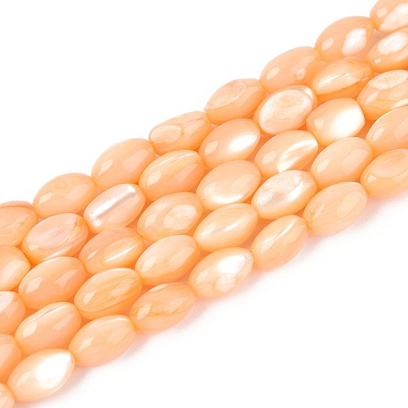 Brins de Perles Naturelles en Coquillage Trochus, Teintées, Brun Saddle, 8.5-9mm — Perles à bijoux