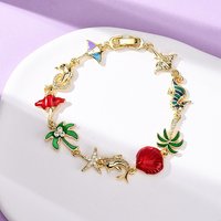 Bracelet En Lien en Laiton avec Zircon Cubique et Émail pour Femmes — Bracelet Femme