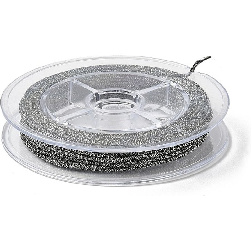 Corde Métallique en Polyester avec Fil de Poisson, Noir, 1mm
