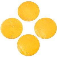 Natural Capiz Shell Connector Charms, Disc Links, Gold, 49x1mm