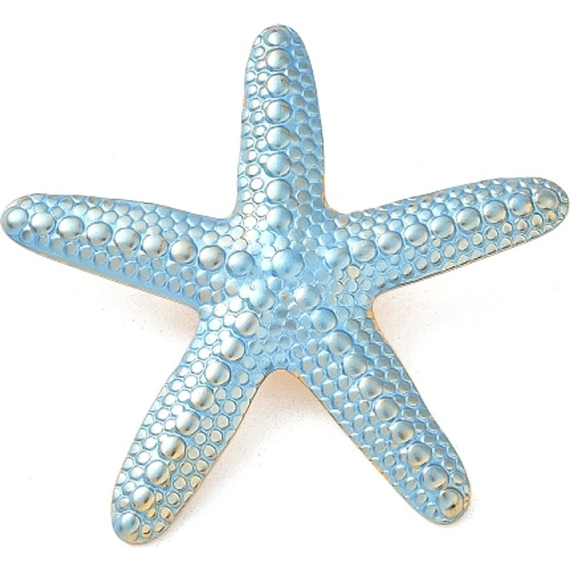 Pendentif Étoile de Mer en Acier Inoxydable 304 avec Émail, 47x51mm — Breloques et pendentifs