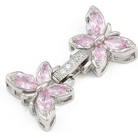 Clips repliables en laiton avec zircon cubique micro pavé, papillon — Accessoires pour bijoux