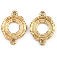 Réglages de cabochon connecteurs en acier inoxydable 304 - Plaqué or 18K — Accessoires pour bijoux