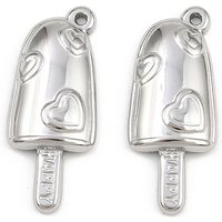 Charms en acier inoxydable 304, crème glacée, 28x12x4mm — Breloques et pendentifs